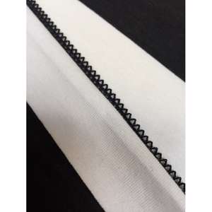 Elastisk blondekant / tungekant i sort, 13 mm